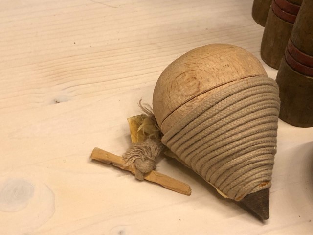 Wooden spinning top